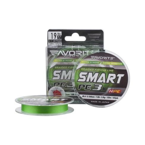 Шнур Favorite Smart PE 3x 150м 0.2/0.076mm 4lb/1.9kg Light Green (1693.10.61)