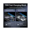Зарядний пристрій Vention 2xUSB-C PD70W + 1xUSB QC3.0 22.5W GaN + cable USB-C to USB-C 1.0m black gray (TZ-FEXH0-EU)