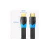 Кабель мультимедійний HDMI M to HDMI M 3.0m V2.0 4K60Hz PVC flat black Vention (AAKBI)