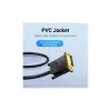 Кабель мультимедійний DVI M to VGA M 1.5m 24+1pin black Vention (EABBG)