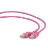 Патч-корд 0.5м, UTP, cat.5e, CCA, pink Cablexpert (PP12-0.5M/RO) - изображение 1