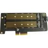 Контролер Dynamode 2х M.2 NVMe M-Key /SATA B-key SSD to PCI-E 3.0 x4/ x8/ x16, (PCI-Ex4- 2xM.2 MB-key) - изображение 1