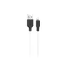 Дата кабель USB 2.0 AM to Lightning 1.0m 2A silicone X21 black+white HOCO (6957531071365)