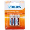 Батарейка Philips AAA R03 LongLife Zinc Carbon * 4 (R03L4B/10) - изображение 1