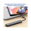 Концентратор Dynamode 7-in-1 USB-C to HDTV 4K/30Hz, 2хUSB3.0, RJ45, USB-C PD 100W, SD/MicroSD (BYL-2303)
