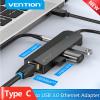 Концентратор Vention USB 3.1 Type-C to 3xUSB 3.0+MicroUSB+RJ45 100M Ethernet black (TGPBB) - изображение 5
