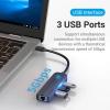 Концентратор Vention USB 3.1 Type-C to 3xUSB 3.0+MicroUSB+RJ45 100M Ethernet black (TGPBB) - изображение 6