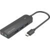 Концентратор Vention USB 3.1 Type-C to 3xUSB 3.0+MicroUSB+3.5mm Sound Adapter black (TGQBB) - изображение 1