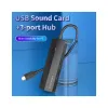 Концентратор Vention USB 3.1 Type-C to 3xUSB 3.0+MicroUSB+3.5mm Sound Adapter black (TGQBB)