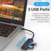 Концентратор Vention USB 3.1 Type-C to 3xUSB 3.0+MicroUSB+3.5mm Sound Adapter black (TGQBB) - изображение 4