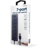 Концентратор Gembird 7 ports (1xUSB3.1+6xUSB2.0) switch black (UHB-U3P1U2P6P-01) - изображение 6