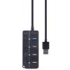 Концентратор Gembird 4 ports (1xUSB3.1+3xUSB2.0) switch black (UHB-U3P1U2P3P-01) - изображение 5