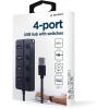 Концентратор Gembird 4 ports (1xUSB3.1+3xUSB2.0) switch black (UHB-U3P1U2P3P-01) - изображение 6