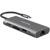 Концентратор PowerPlant USB-C to 2xUSB 3.0, 1xUSB 2.0, 1xType-C (PD), HDMI, SD, RJ45 (CA913497) - изображение 2