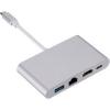 Концентратор Dynamode USB3.1 Type-C to 1хHDMI, 1хRJ-45, 1хUSB 3.0, 1хUSB Type-C Fe (Multiport USB 3.1 Type-C to HDMI-RJ45) - изображение 1