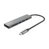 Концентратор Trust HALYX FAST 3USB+CARD READER USB-C ALUMINIUM (24191_TRUST) - изображение 1