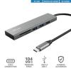 Концентратор Trust HALYX FAST 3USB+CARD READER USB-C ALUMINIUM (24191_TRUST) - изображение 11