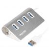 Концентратор Maxxter USB 3.0 Type-A 4 ports silver (HU3A-4P-01) - изображение 1