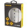 Концентратор Maxxter USB 3.0 Type-A 4 ports silver (HU3A-4P-01)