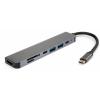 Концентратор Vinga Type-C to 4K HDMI+2*USB3.0+SD+TF+PD+USB-C 3.1 Gen1 aluminium (VCPHTC7AL) - изображение 1