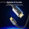 Кабель мультимедийный USB-C 3.1 to HDMI 1.8m 8K 60 Гц Zinc Alloy TPE Black Vention (CRCBAC) - изображение 3