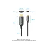 Кабель мультимедійний USB-C 3.1 to HDMI 1.8m 8K 60 Гц Zinc Alloy TPE Black Vention (CRCBAC)