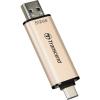 USB флеш накопичувач Transcend 512GB JetFlash 930C Gold-Black USB 3.2/Type-C (TS512GJF930C) - изображение 3