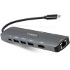Концентратор Vinga USB-C 3.1 to HDMI+RJ45_1Gbps+3xUSB3.0+SD/TF+PD100W (VHYC8) - изображение 1