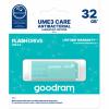 USB флеш накопичувач Goodram 32GB UME3 Care Green USB 3.2 (UME3-0320CRR11) - изображение 3