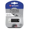 USB флеш накопичувач Verbatim 64GB PinStripe Black USB 3.0 (49318) - изображение 5