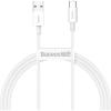 Дата кабель USB 2.0 AM to Type-C 2.0m 3A White Baseus (CATYS-A02) - изображение 1
