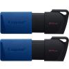 USB флеш накопитель Kingston 2x64GB DataTraveler Exodia M Black/Blue USB 3.2 (DTXM/64GB-2P) - изображение 1