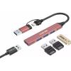 Концентратор Canyon hub DS-02 4in1 USB-A/C Pink (CNS-TDS02P) - изображение 3