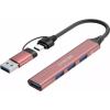 Концентратор Canyon hub DS-02 4in1 USB-A/C Pink (CNS-TDS02P) - изображение 4