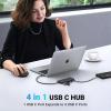 Концентратор Ugreen USB-C to 4xUSB-C 3.2 Gen2 10Gbps CM806 black (35584) - изображение 4