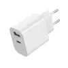 Зарядное устройство Gembird 1xUSB-A+1xUSB-C 5V/2.4A (12W) white (TA-UC-2AC12-01)
