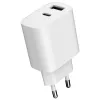 Зарядное устройство Gembird 1xUSB-A+1xUSB-C 5V/2.4A (12W) white (TA-UC-2AC12-01)