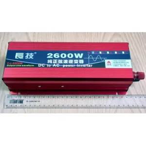 Перетворювач напруги/інвертор з чистою синусоїдою 12 DC - 220 AC 2600W max CJ-2600, цифровий індикатор