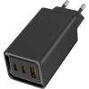 Зарядное устройство ColorWay GaN3 Pro Power Delivery (USB-A + 2 USB TYPE-C) (65W) (CW-CHS039PD-BK) - изображение 1